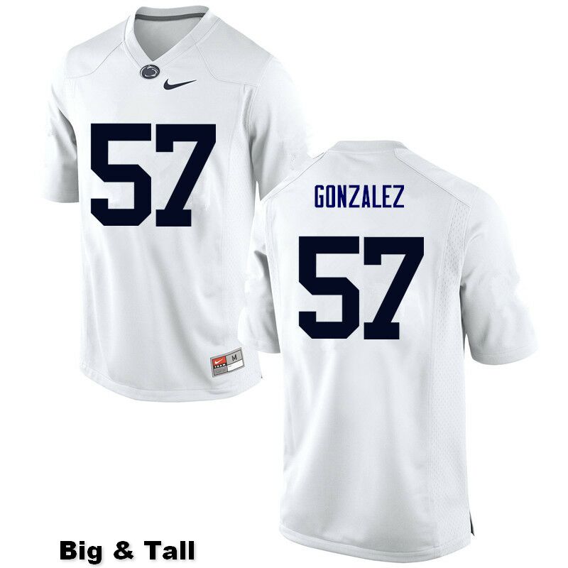 NCAA Nike Men's Penn State Nittany Lions Steven Gonzalez #57 College Football Authentic Big & Tall White Stitched Jersey HSH4098HJ